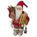 12" Standing Santa With a Sled and Lantern Christmas Figure