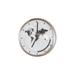 12" Silver and White Round World Time Wall Clock