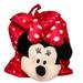 Disney Accessories | Disney Backpack 10” Minnie Mouse Plush 3d Face | Color: Red/White | Size: 10”