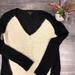 Anthropologie Sweaters | Anth | Ella Moss | Knit Colorblock Sweater | Med | Color: Black/Cream | Size: M