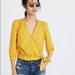 Madewell Tops | Madewell Yellow Wrap Top Star Scatter Size L | Color: Yellow | Size: L