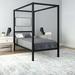 Isabelle & Max™ Mifflinville Canopy Bed Metal in Black | 73.5 H x 42 W x 84 D in | Wayfair 37B80C54232342C5871B3BD2EFBAFA13