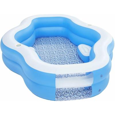 Planschbecken Bestway 270x198x51 cm Blau Fenster im Aquarium-Design ab 6 Jahren Image