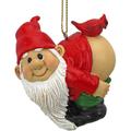 Design Toscano - Gnome Ornamento Festivo Gnomo Loonie Moonie, 5 x 6.5 x 5 cm