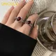 QMCOCO – bague en Zircon ovale rouge couleur argent pour femmes mode élégante géométrique Vintage