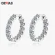 OEVAS-Boucles d'oreilles créoles Moissanite pour femme argent regardé 100% véritable 925 ct