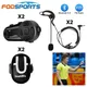 Fodsports 2 pcs V6S Arbitre Interphone 1200m Sans Fil Bluetooth Casque Football Interphone BT5.0