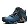 Bottes de trekking confortables en cuir véritable pour hommes chaussures de randonnée bottes de