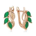 Kinel – boucles d'oreilles en forme de feuille pour femmes bijoux de luxe en or Rose 2022 avec