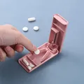 Mini boîte de rangement portable utile coupe-pilule coupeur de tablette étui à pilules