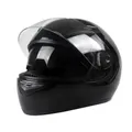 Casque de moto intégral noir brillant casque de moto puzzles à double lentille S M L XL média 55