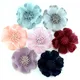 Broches de fleurs de pompon de fil coréen pour femmes tissu fait à la main corsage écharpe