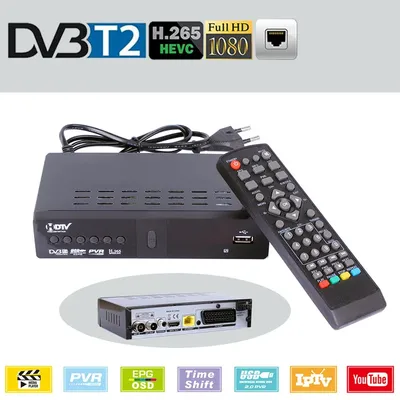 HD Numérique DVB T2 TDT TV Terrestre Récepteur HEVC 265 DVB-T2 H.dissis HD Décodeur Eaf Set Top Box