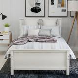 Quick Assemble Twin Wood Platform Bed with Vertical Slatted Headboard