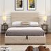 Rasoo Full Upholstered Storage Bed Platform Bed with Linen Button-tufted Headboard&Underbed Hydraulic Storage System