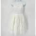 Anthropologie Dresses | Maeve Anthropologie Pina Pineapple Lace Fit & Flare Dress Sz 0 White Sleeveless | Color: White | Size: 0