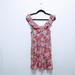 American Eagle Outfitters Dresses | American Eagle Floral Red Lace Up Dress | Color: Red/White | Size: M