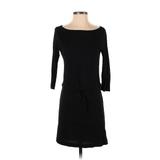 H&M Casual Dress - Sweater Dress Boatneck 3/4 Sleeve: Black Dresses - Women's Size X-Small