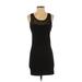 Forever 21 Casual Dress Scoop Neck Sleeveless: Black Color Block Dresses - Women's Size Small