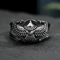 Bagues en acier inoxydable pour hommes bijoux en forme d'aigle volante Punk Rock pour petit ami