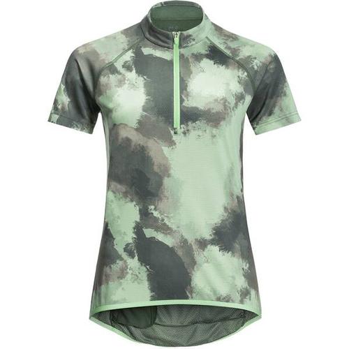 JACK WOLFSKIN Damen Shirt TOURER HALFZIP PRINT T W, Größe XL in Grün