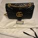 Gucci Bags | Authentic Gucci Gg Marmont Small Shoulder Bag Black Matelass Chevron Leather | Color: Black/Gold | Size: Os