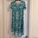 Lularoe Dresses | Lularoe Carly Dress Size Xxs (00-0) | Color: Blue/Green | Size: Xxs