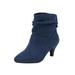 Extra Wide Width Women's The Kourt Bootie by Comfortview in Blue (Size 8 1/2 WW)