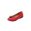 Extra Wide Width Women's The Pax Slip On Flat by Comfortview in Red (Size 9 1/2 WW)