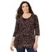 Plus Size Women's Poetry Tiered Tee by Catherines in Animal Print (Size 4X)