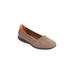 Extra Wide Width Women's The Bethany Flat by Comfortview in Bronze (Size 12 WW)