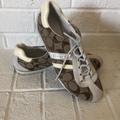 Coach Shoes | Brown And White Coach Katelyn Fashion Sneakers | Color: Brown/Cream | Size: 8