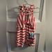 Disney One Pieces | Disney Baby Minnie Mouse Striped Romper With Headband | Color: Red/White | Size: 18-24mb