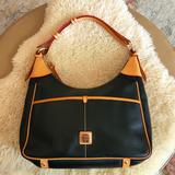 Dooney & Bourke Bags | Beautiful Dooney & Bourke Black And Tan Large Leather Hobo | Color: Black/Tan | Size: Os