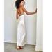 Free People Dresses | Free People Shona Joy Laced Back Ruched Backless Slip Maxi Dress | Color: White | Size: 4