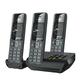 Gigaset COMFORT 520A Trio - 3 Schnurlose DECT-Telefone mit Anrufbeantworter- Elegantes Design - beste Audioqualität mit Freisprechfunktion - Anrufschutz - Adressbuch mit 200 Kontakten, titan-schwarz