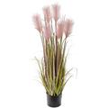 Hollyone 100CM Artificial Plant Pink Pampas Grass, Plastic Plants Grass Tall Fake Plant, Large Decorative Faux Plants for Indoor Outdoor Home, Living Room, Kitchen, Office Decoration