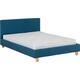 Seconique Prado 4'6" Double Bed in Petrol Blue Fabric