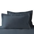 Pizuna Luxurios Cotton Pillow Cases 2 Pack Dark Blue 50x75cm, 1000 Thread Count Long Staple Combed Cotton Thick Pillow Cover, Soft Sateen Oxford Pillow Cases (100% Cotton Pillowcase Pack of 2)