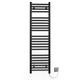 Myhomeware 300mm Wide Flat Black Electric Pre-Filled Heated Towel Rail Radiator For Bathroom Designer UK (300 * 1200mm Electric Black)