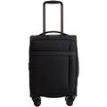 ANTLER - Prestwick Luggage - Cabin Suitcase - Carry On Suitcase for Travel - 55x35x20 - Black - Small Suitcase with Wheels and Pockets - TSA Approved Locks