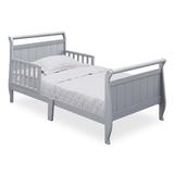 Contemporary Toddler Solid Wood Sleigh Bed by Delta Children Wood in Gray | 21 H x 23.5 W x 14.75 D in | Wayfair 7183-026