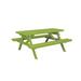 A&L Furniture Rectangular Outdoor Picnic Table Metal in Green | 60 W x 70 D in | Wayfair 5302-TROPICALLIME-WITHHOLE