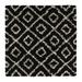 Black/White 48 x 48 x 1.5 in Area Rug - Foundry Select Ruth Trellis Shag Rug Black & White | 48 H x 48 W x 1.5 D in | Wayfair