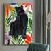 Bayou Breeze Panther"s Paradise I Premium Gallery Wrapped Canvas - Ready To Hang Canvas, in Black/Green/Red | 27 H x 16 W x 1.5 D in | Wayfair