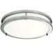 Latitude Run® 10" LED Flush Mount Ceiling Light, 5000K Daylight, Brushed Nickel Metal/Acrylic in White | 3 H x 10 W x 10 D in | Wayfair