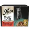 12x85g Sheba Select Slices Succulent Selection in Gravy Pouches Wet Cat Food