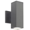 WAC Lighting Cubix Up/Down LED Outdoor Wall Sconce - WS-W220212-30-BK