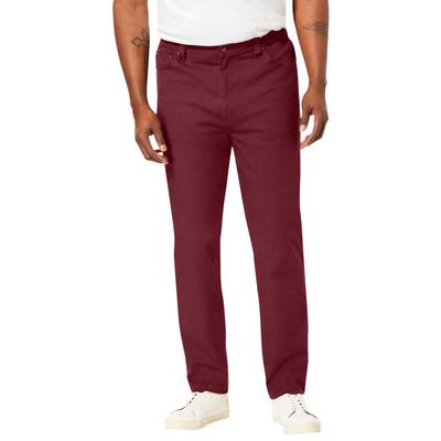 Men’s Big & Tall Flex Denim Jeans by Liberty Blues in Burgundy (Size 48 40)