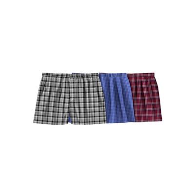 Men's Big & Tall Woven Boxers 3-Pack by KingSize in Assorted Colors (Size 5XL)